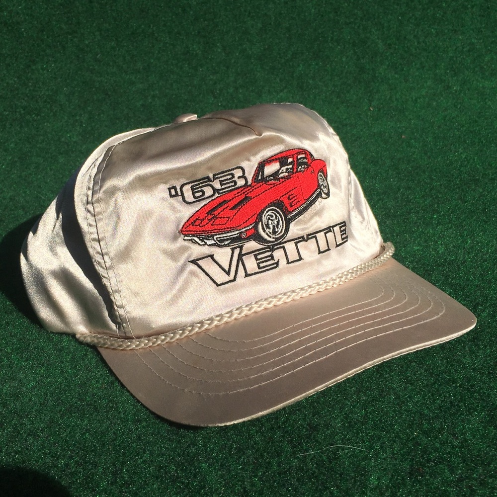 Vintage 63’ Vette SnapBack hat. chrome